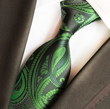 Emerald / Onyx Silk Necktie Set