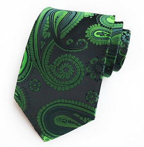 Emerald / Onyx Silk Necktie Set