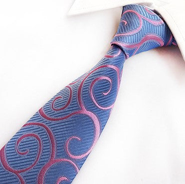 Royal Blue / Blush Silk Necktie Set