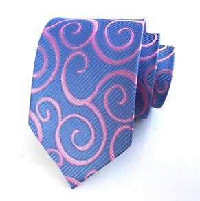 Royal Blue / Blush Silk Necktie Set