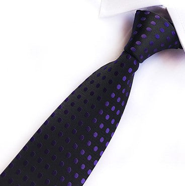 Onyx / Violet Silk Necktie Set
