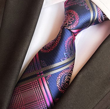 Royal / Blush / Platinum Silk Necktie Set
