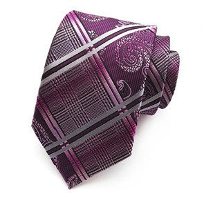 Merlot / Platinum Silk Necktie Set