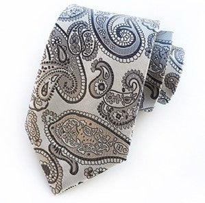 Platinum / Charcoal Silk Necktie Set
