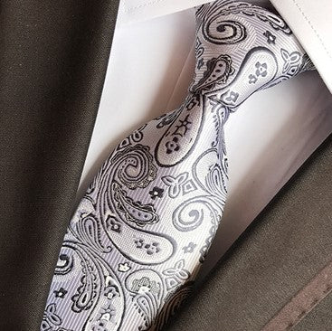 Platinum / Charcoal Silk Necktie Set