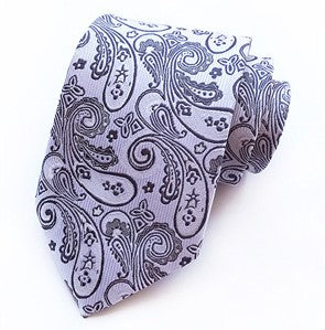 Platinum / Charcoal Silk Necktie Set