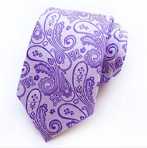 Lavender / Platinum Silk Necktie Set