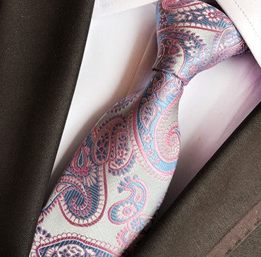 Platinum / Blush / Blue Silk Necktie Set
