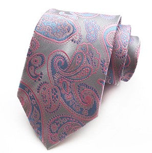 Platinum / Blush / Blue Silk Necktie Set