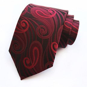 Onyx / Crimson Silk Necktie Set