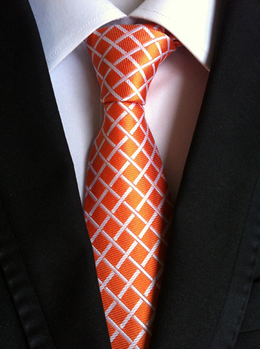 Apricot / Pearl Silk Necktie