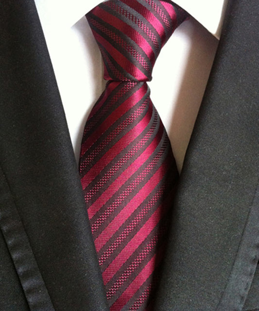 Merlot / Onyx Silk Necktie