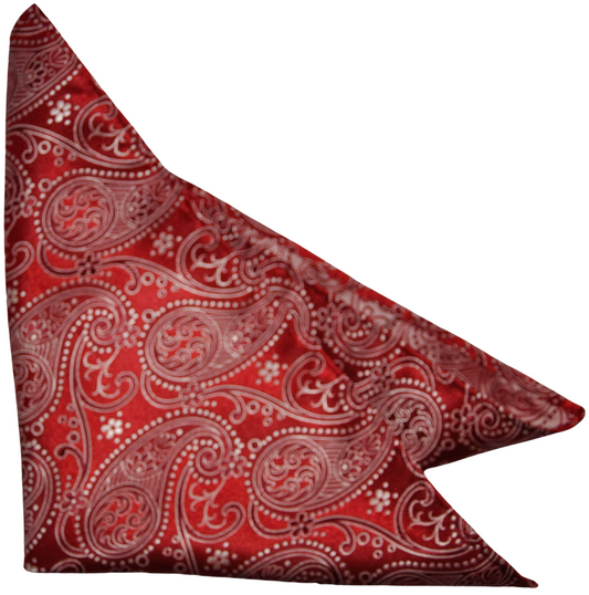 Crimson Silk Pocket Square