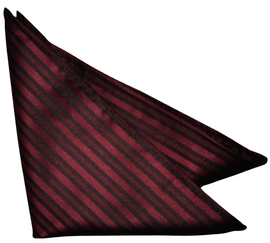Merlot / Onyx Silk Pocket Square
