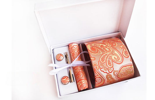 Apricot / Honey Silk Necktie Set